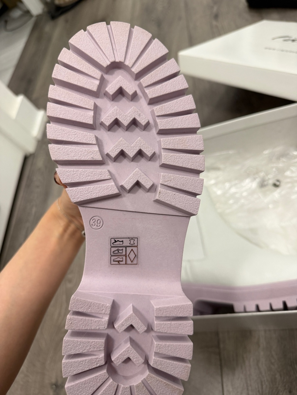 L'INTERVALLE - Kirby White Leather/Lilac Sole, 39 - Picture 3 of 5